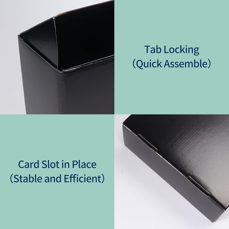 Rempry 12x9x3 Inches Black Shipping Boxes 20 Pack, Corrugated Cardboard Mailer Boxes for Packaging, Gift Boxes with Lids for Small Business - Image 5